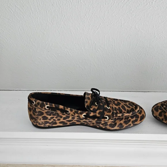 NWOT Stuart Weitzman Tinsley Leopard Moccasins/Loafers - Picture 3 of 14